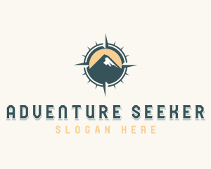 Compass Adventure Mountain logo design