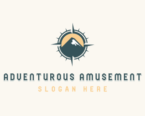 Compass Adventure Mountain logo design