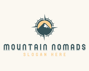 Compass Adventure Mountain logo design