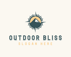 Compass Adventure Mountain logo design