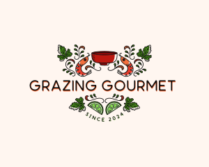 Shrimp Gourmet Restaurant logo design