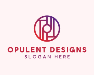 Modern Gradient Letter O logo design