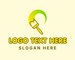 Yellow Paint Brush logo