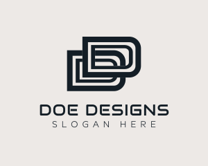 Professional Letter DD Business logo design