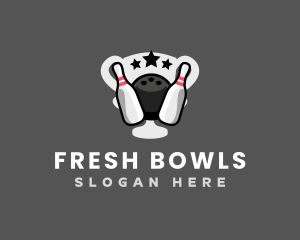 Bowling Pin Trophy logo design