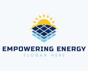 Sun Solar Panel Energy logo design