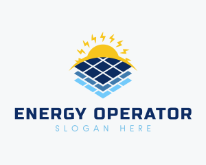 Sun Solar Panel Energy logo design