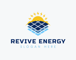 Sun Solar Panel Energy logo design