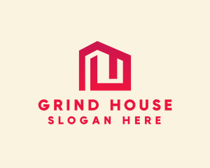 Red Maze House  logo design