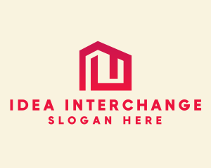 Red Maze House  logo design