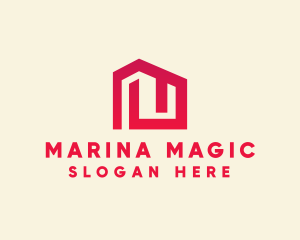 Red Maze House  logo design