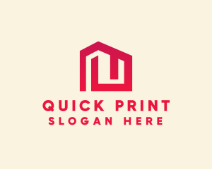 Red Maze House  logo design