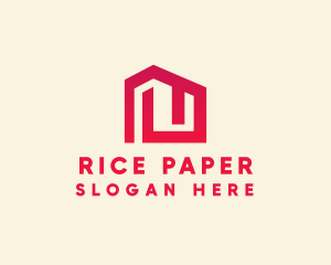 Red Maze House  logo design