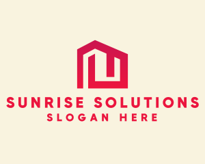 Red Maze House  logo design