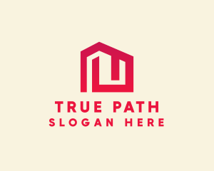 Red Maze House  logo design