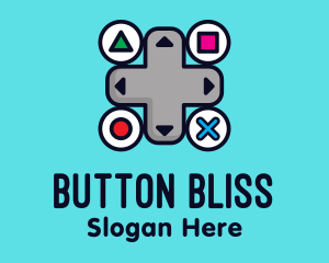 Controller Button Video Game logo design