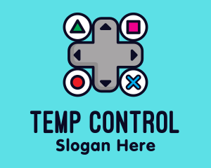 Controller Button Video Game logo design