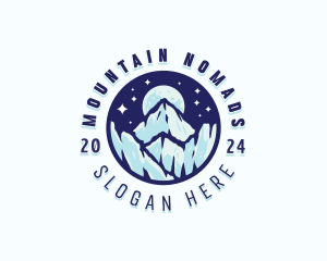 Iceberg Mountain Moon logo design