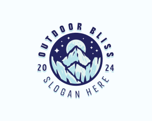 Iceberg Mountain Moon logo design