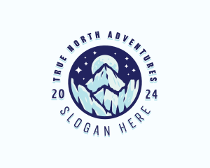 Iceberg Mountain Moon logo design