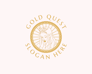 Gold Royal Queen logo design