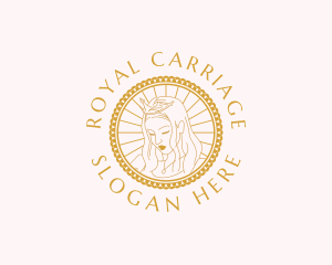 Gold Royal Queen logo design