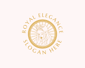 Gold Royal Queen logo design