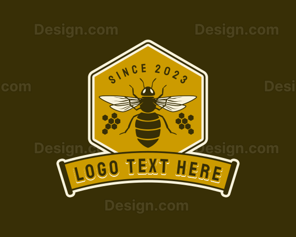 Honey Beehive Apiary Logo