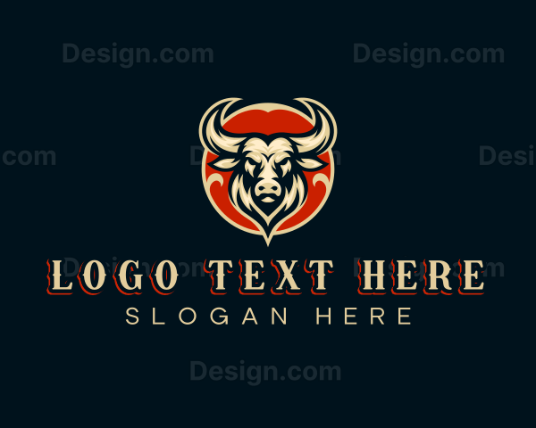 Bull Cattle Beef Logo