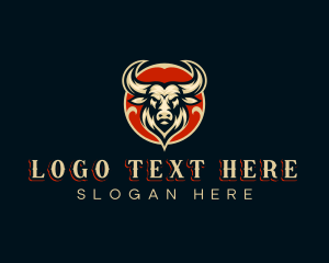 Bull Cattle Beef Logo