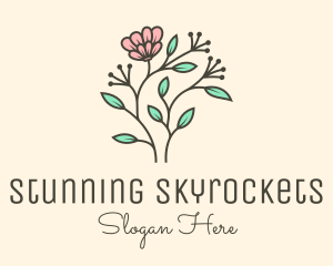 Feminine Flower Plant Logo