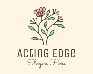 Feminine Flower Plant logo design