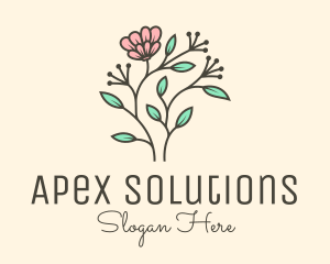 Feminine Flower Plant logo design