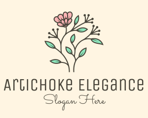 Feminine Flower Plant logo design