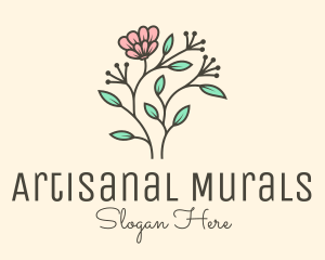 Feminine Flower Plant logo design