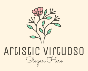 Feminine Flower Plant logo design