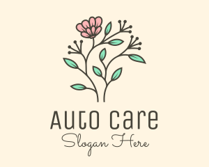 Feminine Flower Plant logo design