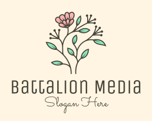 Feminine Flower Plant logo design