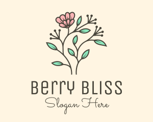 Feminine Flower Plant logo design