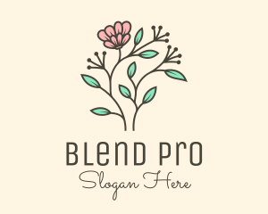 Feminine Flower Plant logo design