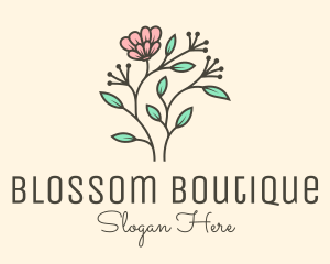 Feminine Flower Plant logo