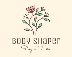 Feminine Flower Plant logo design