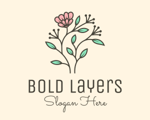 Feminine Flower Plant logo design