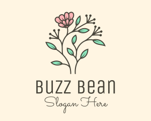 Feminine Flower Plant logo design