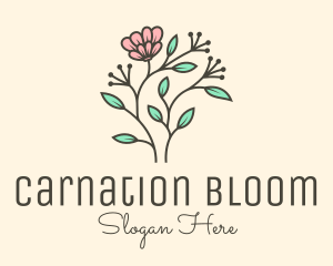 Feminine Flower Plant logo design