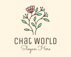 Feminine Flower Plant logo design