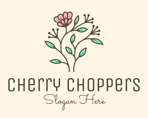 Feminine Flower Plant logo design