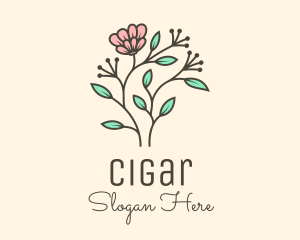 Feminine Flower Plant logo design