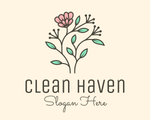 Feminine Flower Plant logo design