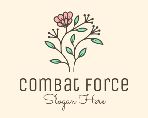 Feminine Flower Plant logo